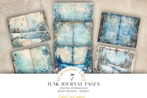 Download Icey Frosty Junk Journal Paper - Frosty Collection