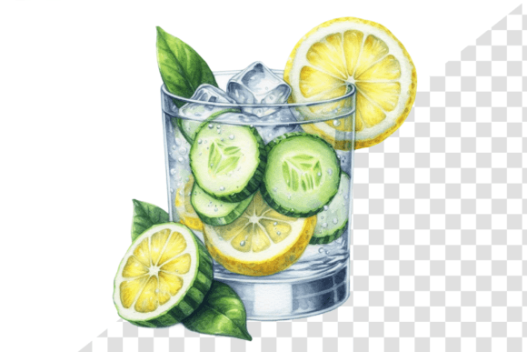 Download Watercolor Frosty Glass LemonCuke - Frosty Collection