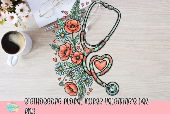 Download Stethoscope Floral Nurse Valentine's Day PNG - Premium Resources