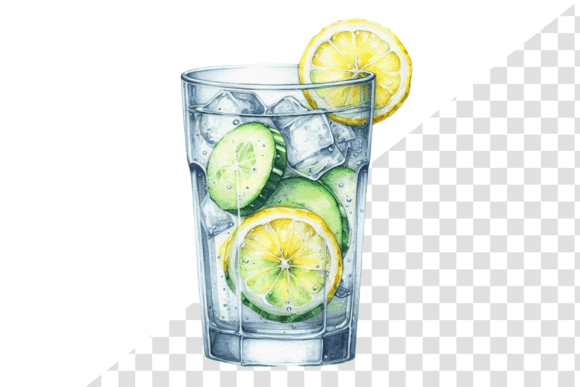 Download Watercolor Frosty Glass LemonCuke - Frosty Collection