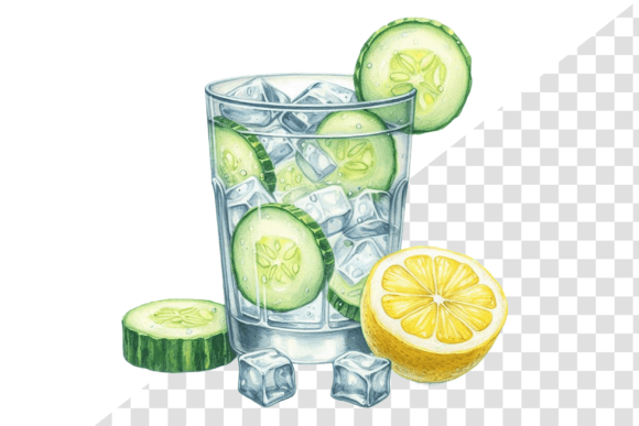 Download Watercolor Frosty Glass LemonCuke - Frosty Collection